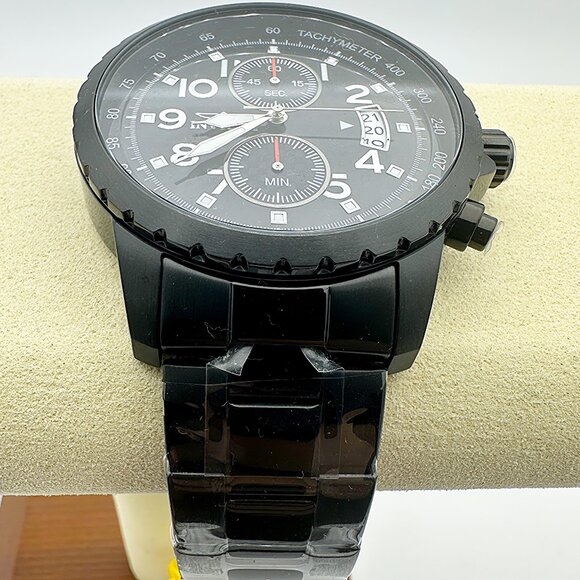 Invicta Specialty Chronograph Black Dial Black Ion-plated Men's Watch Tachymeter - Picture 2 of 9